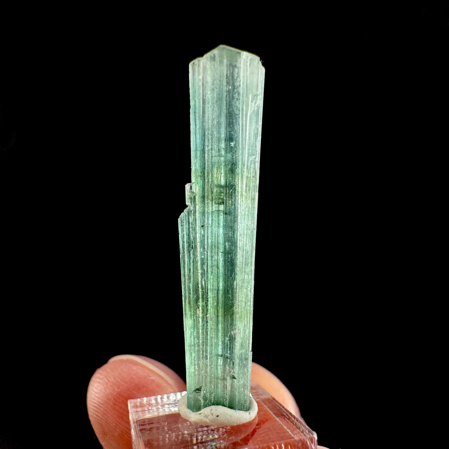 Indicolite Tourmaline Crystal | Natural Blue-Green Mineral Specimen from Pakistan