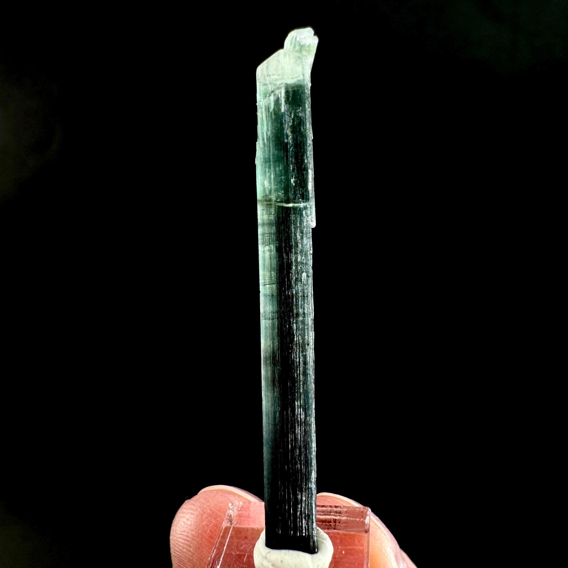 Indicolite Tourmaline Crystal | Natural Blue-Green Mineral Specimen from Pakistan