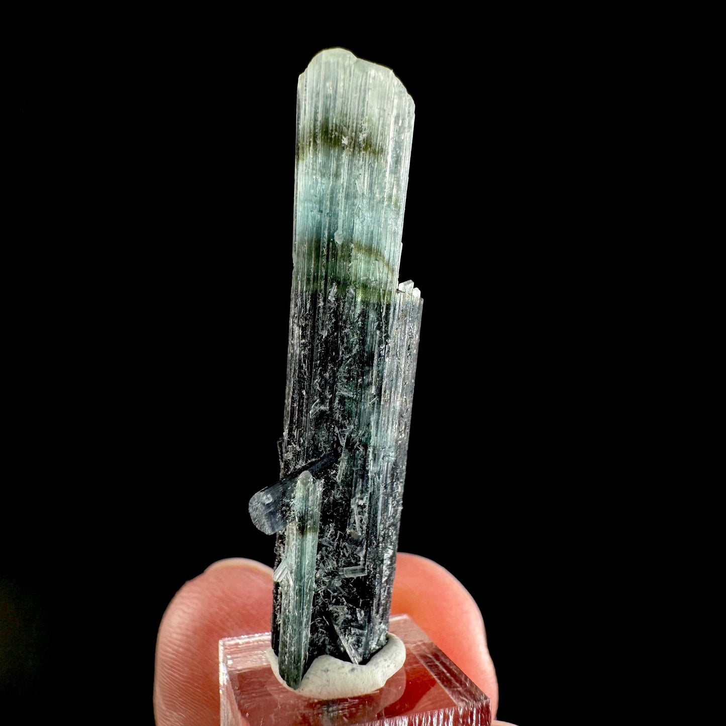 Indicolite Tourmaline Crystal | Natural Blue-Green Mineral Specimen from Pakistan