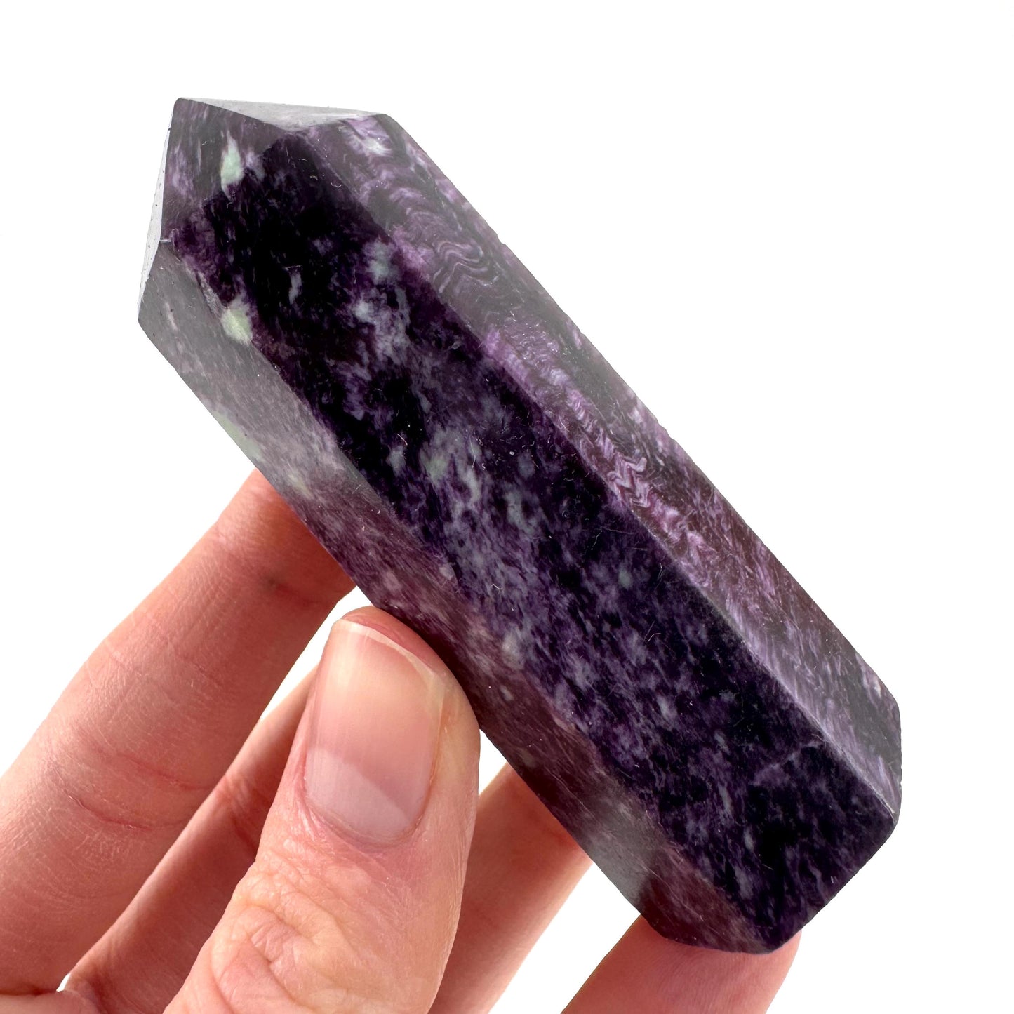 Kammererite Crystal Point | Polished Tower Wand