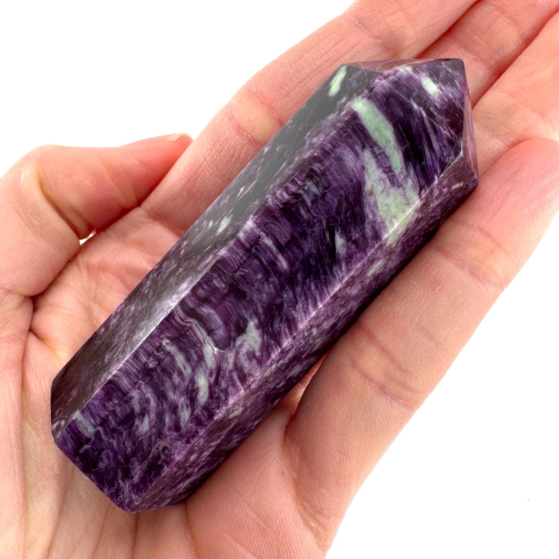 Kammererite Crystal Point | Polished Tower Wand