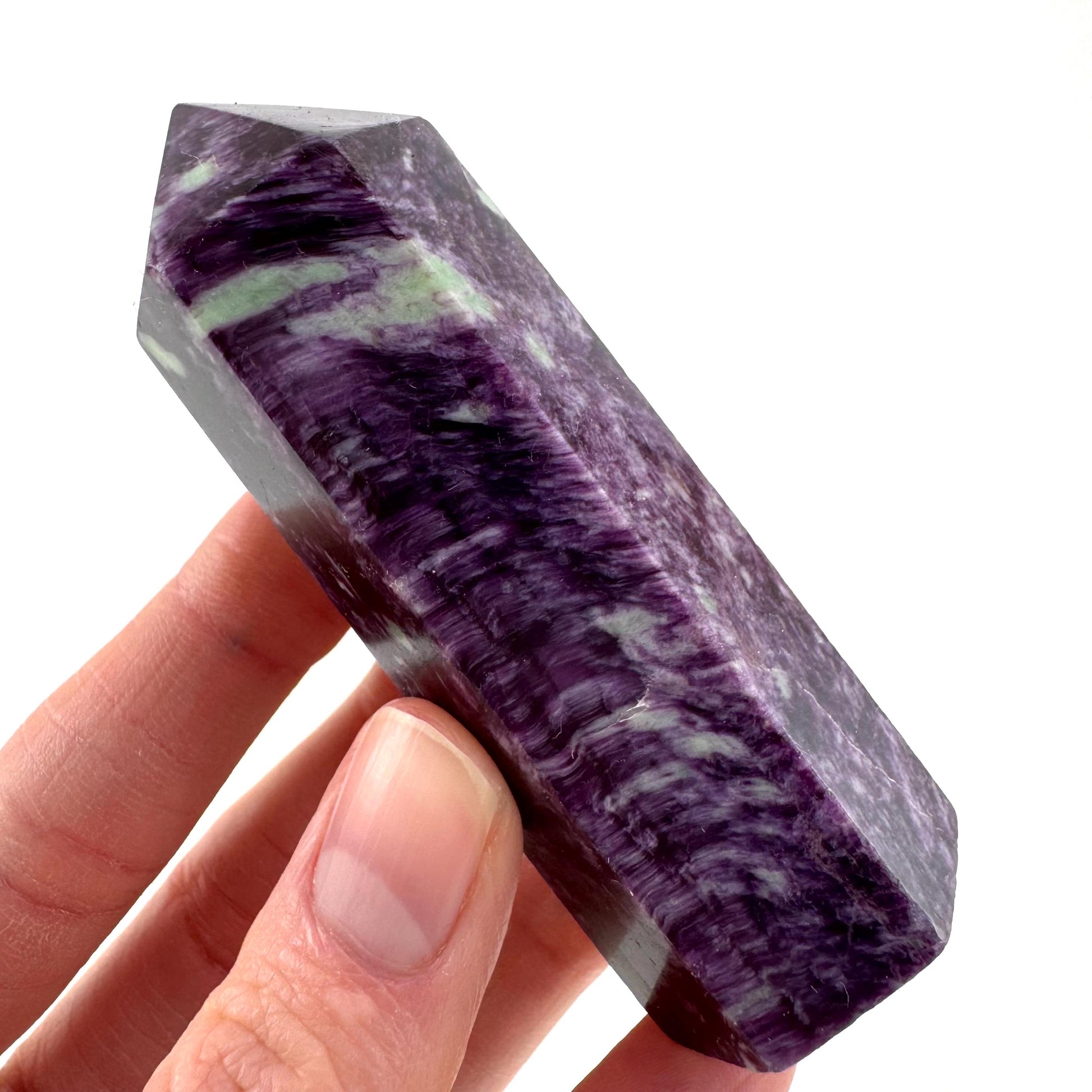 Kammererite Crystal Point | Polished Tower Wand