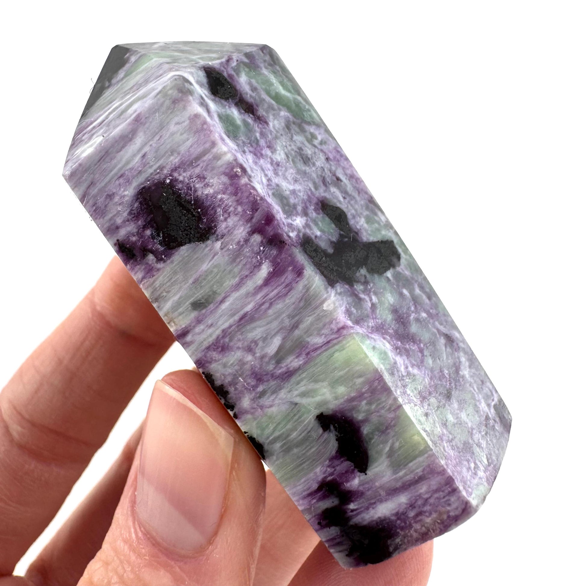 Kammererite Crystal Point | Polished Tower Wand