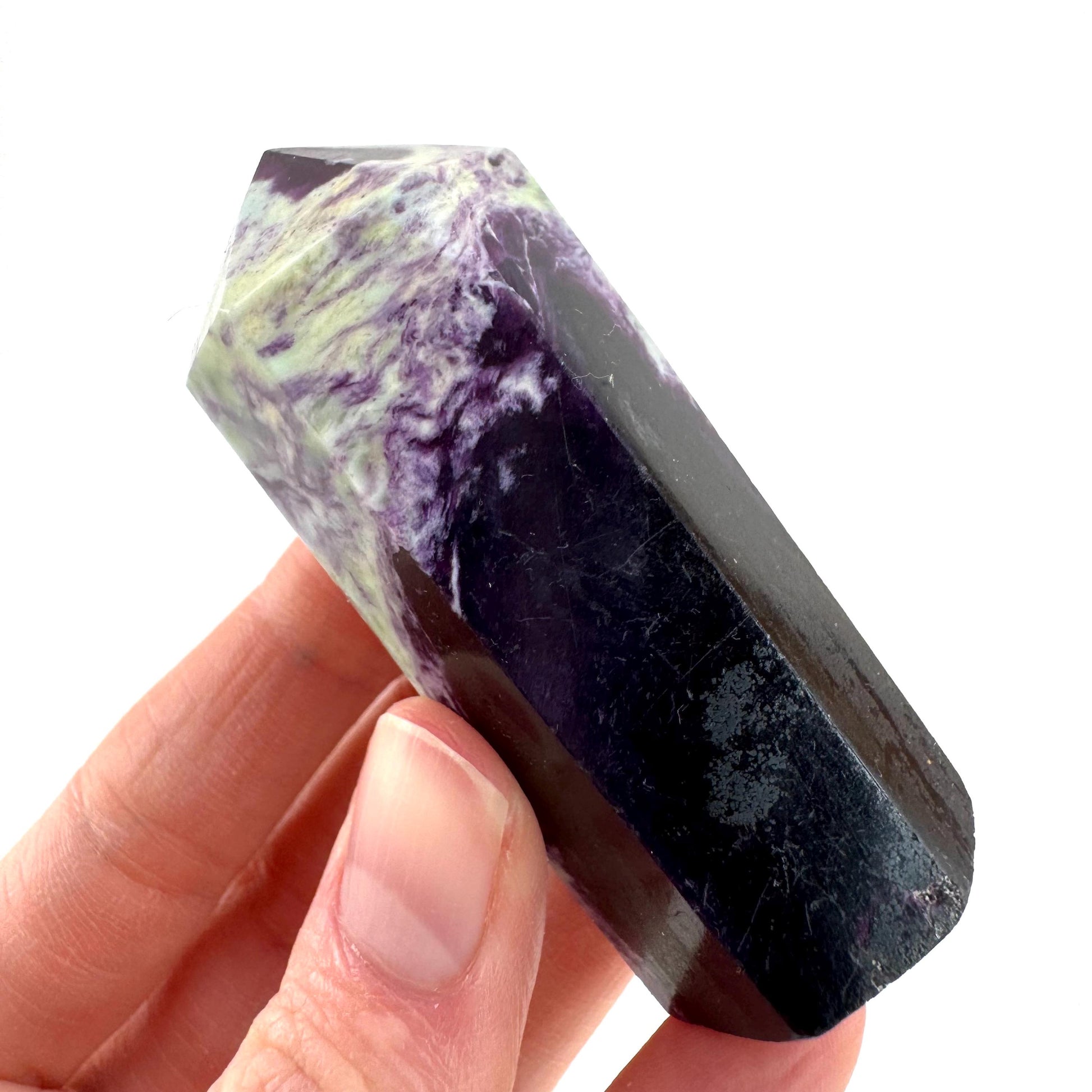 Kammererite Crystal Point | Polished Tower Wand