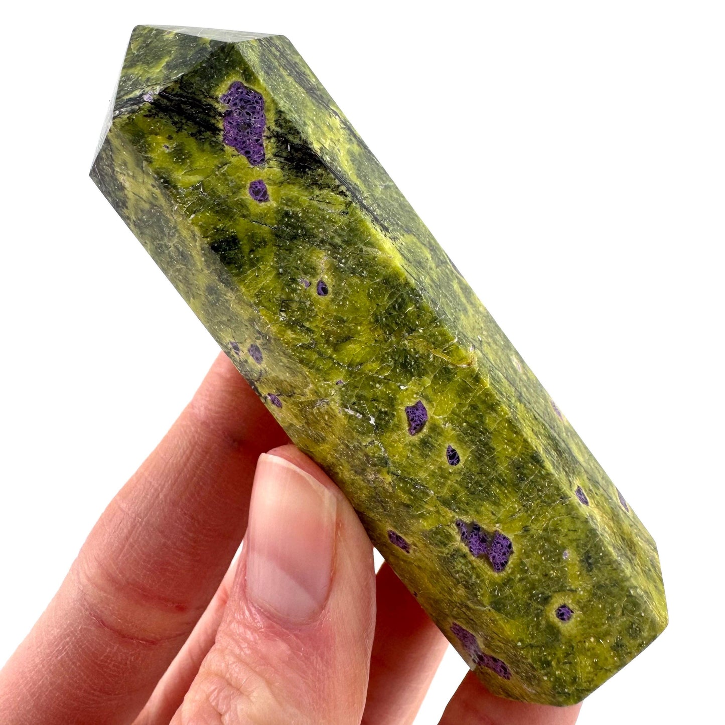 Atlantisite Crystal Point | Stichtite in Serpentine from Tasmania