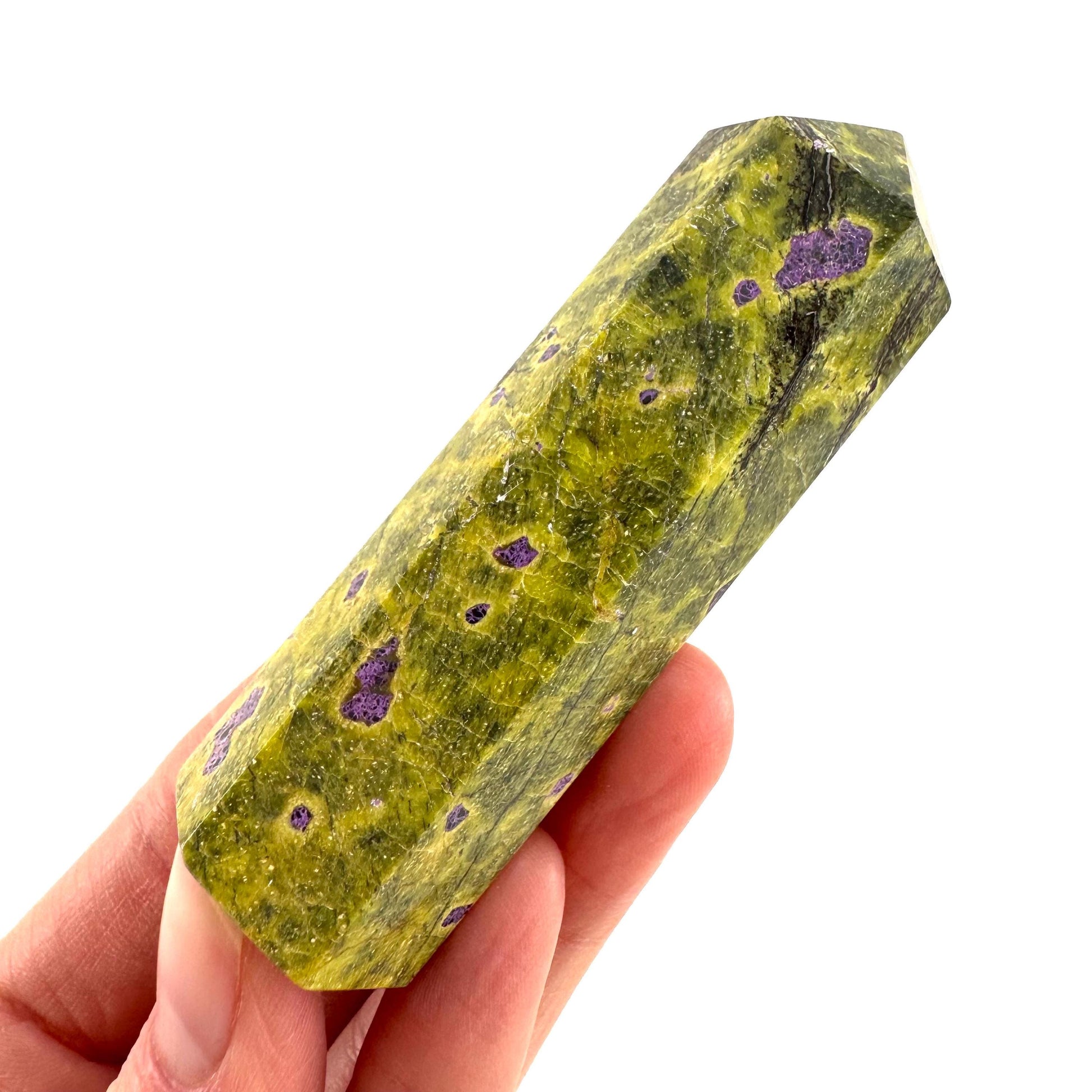 Atlantisite Crystal Point | Stichtite in Serpentine from Tasmania