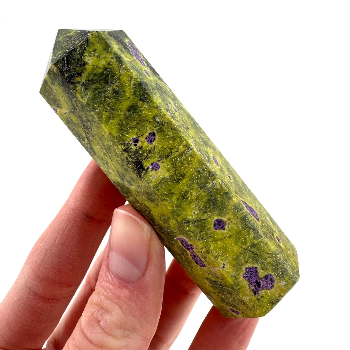 Atlantisite Crystal Point | Stichtite in Serpentine from Tasmania