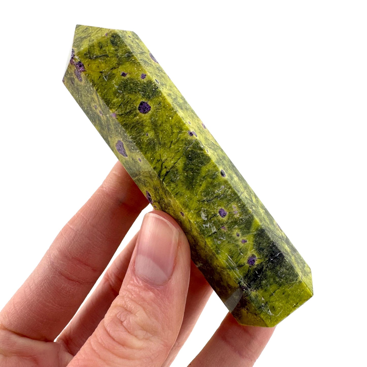 Atlantisite Crystal Point | Stichtite in Serpentine from Tasmania