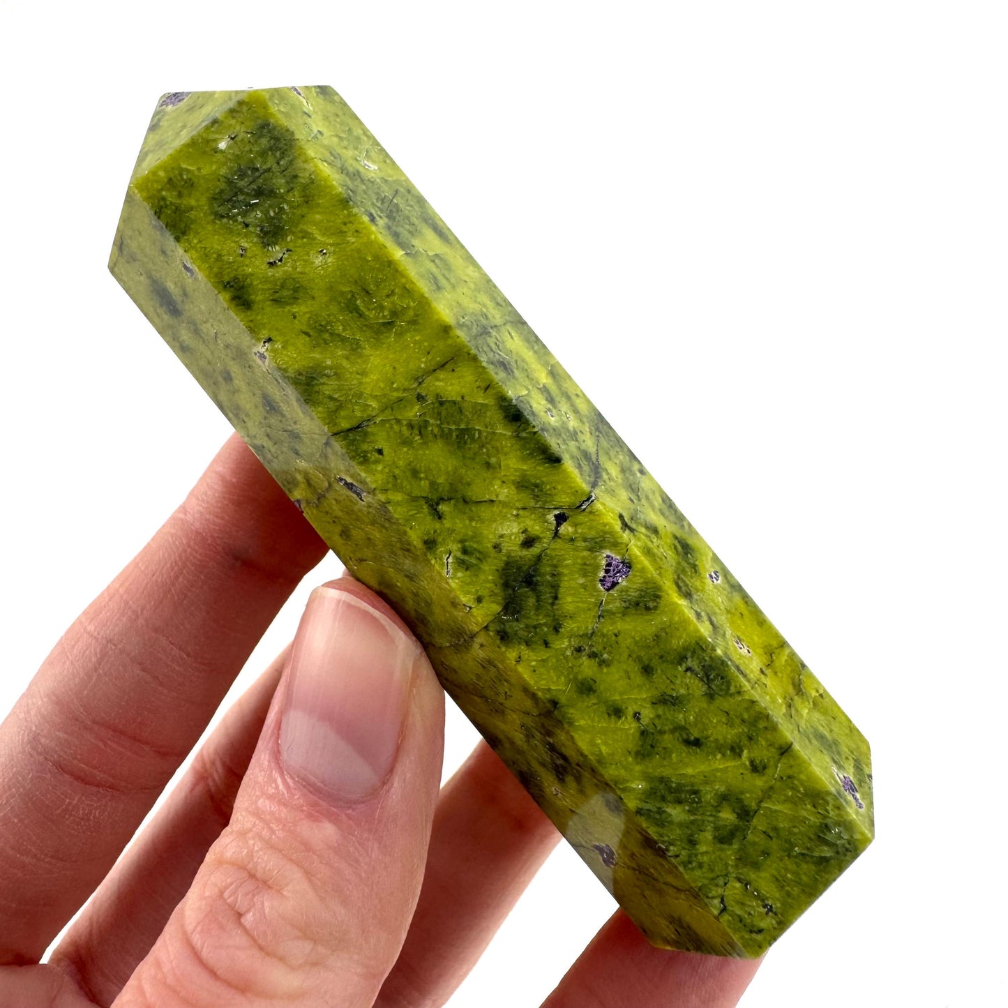 Atlantisite Crystal Point | Stichtite in Serpentine from Tasmania