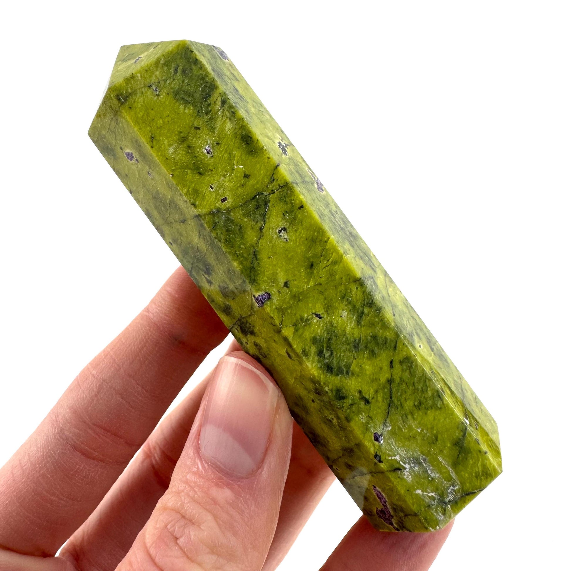 Atlantisite Crystal Point | Stichtite in Serpentine from Tasmania