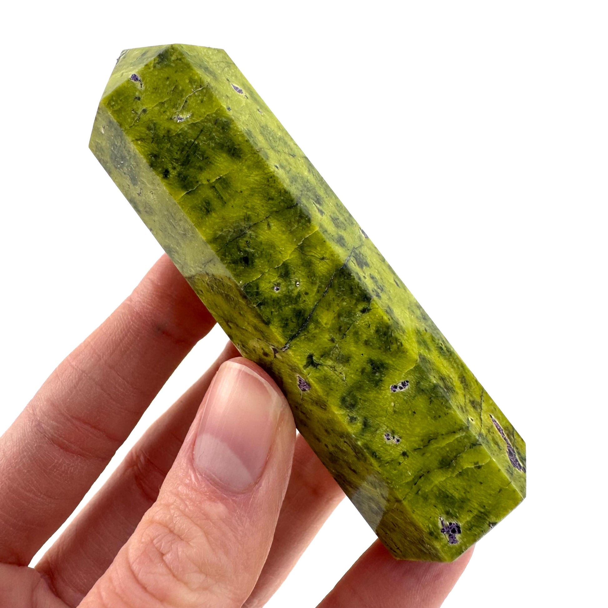 Atlantisite Crystal Point | Stichtite in Serpentine from Tasmania