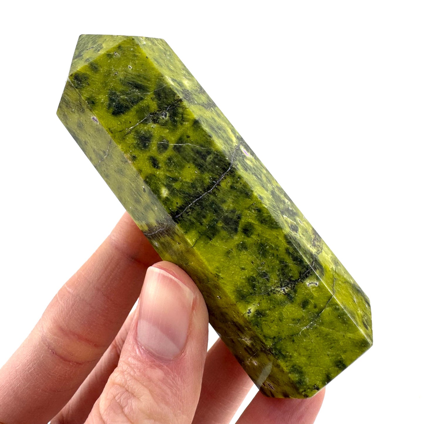 Atlantisite Crystal Point | Stichtite in Serpentine from Tasmania