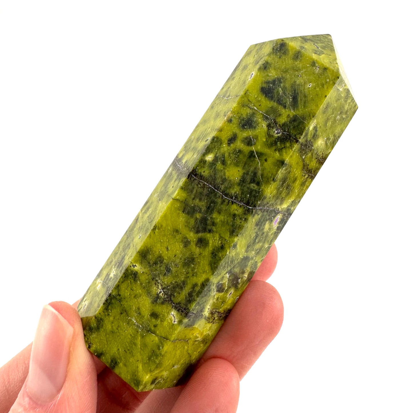 Atlantisite Crystal Point | Stichtite in Serpentine from Tasmania