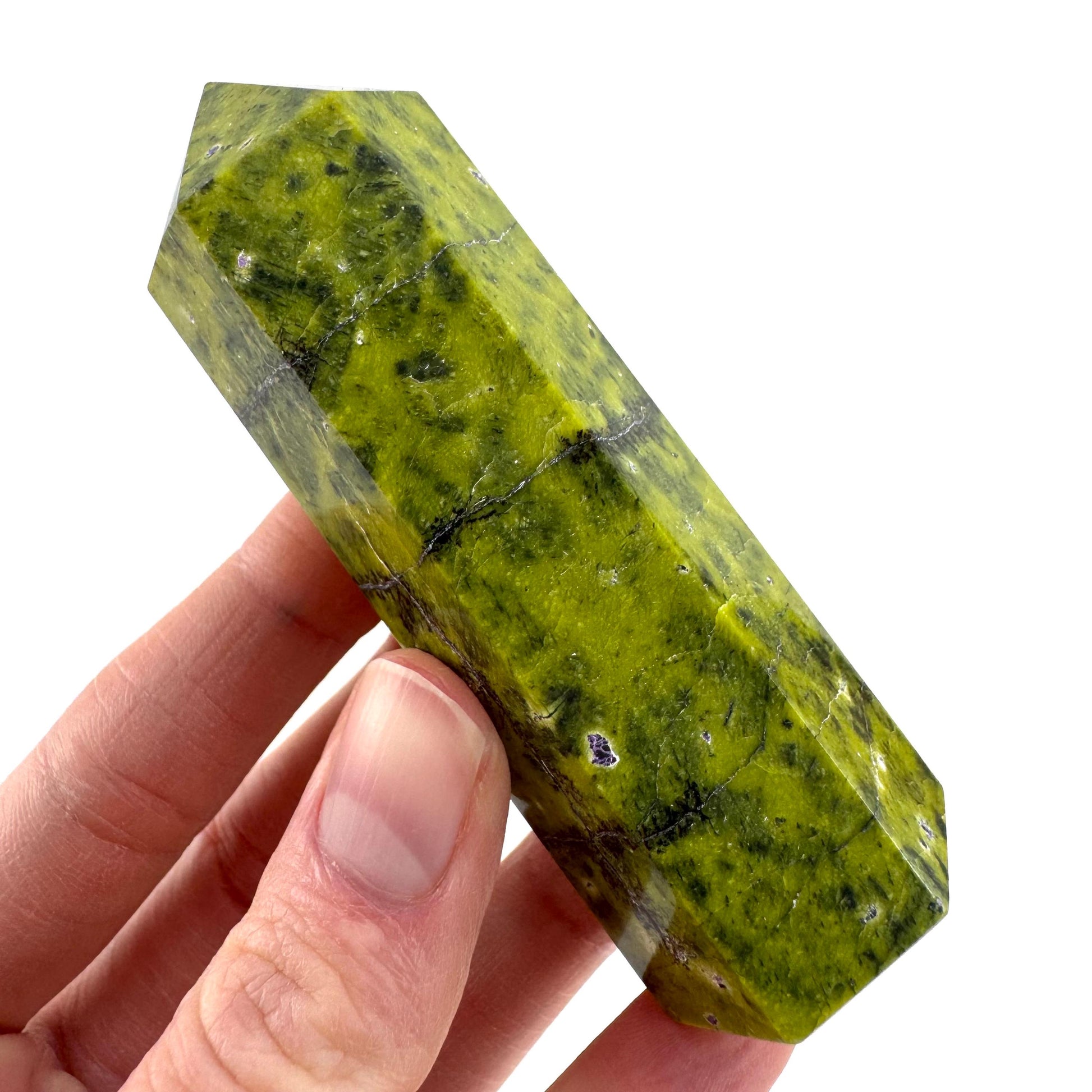 Atlantisite Crystal Point | Stichtite in Serpentine from Tasmania