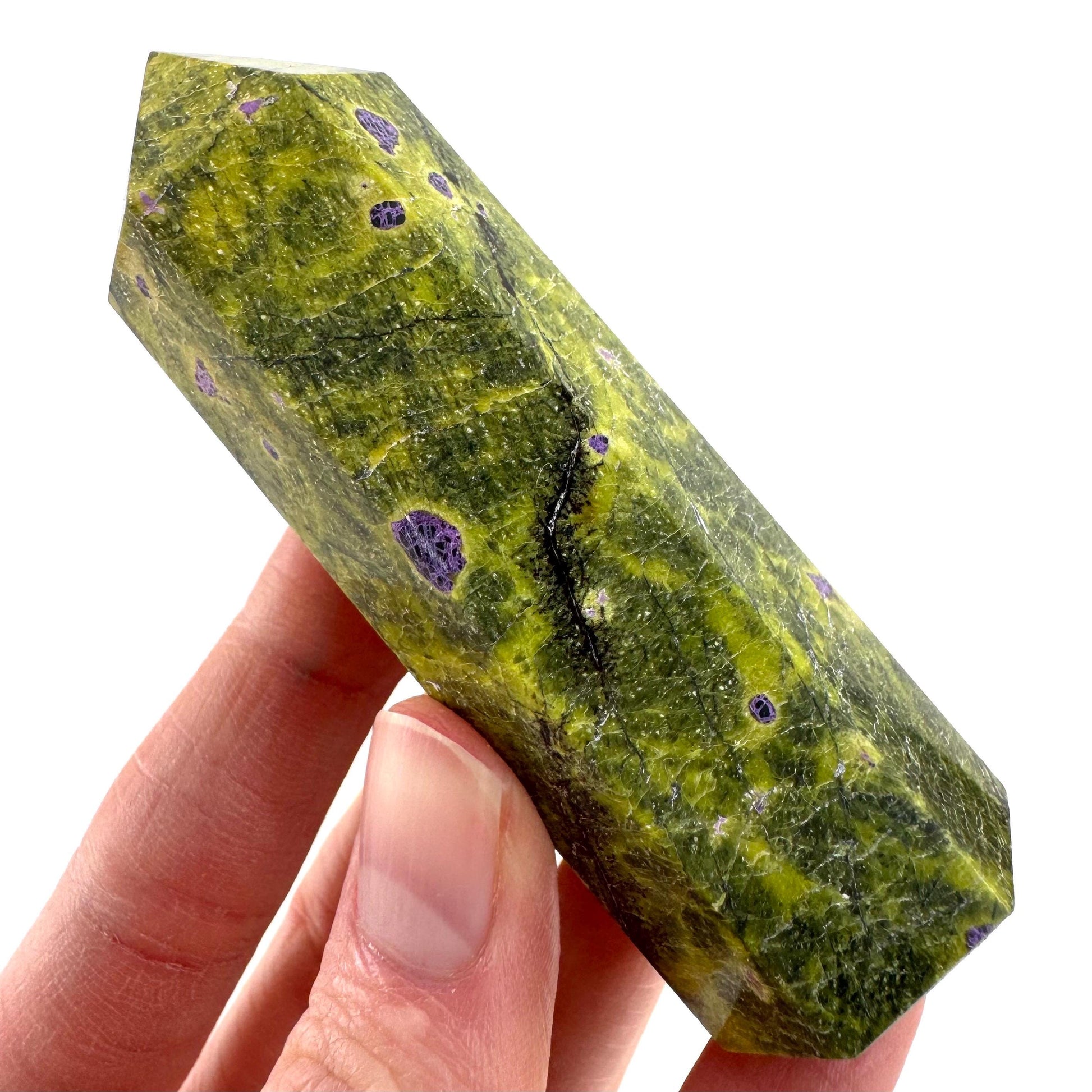 Atlantisite Crystal Point | Stichtite in Serpentine from Tasmania