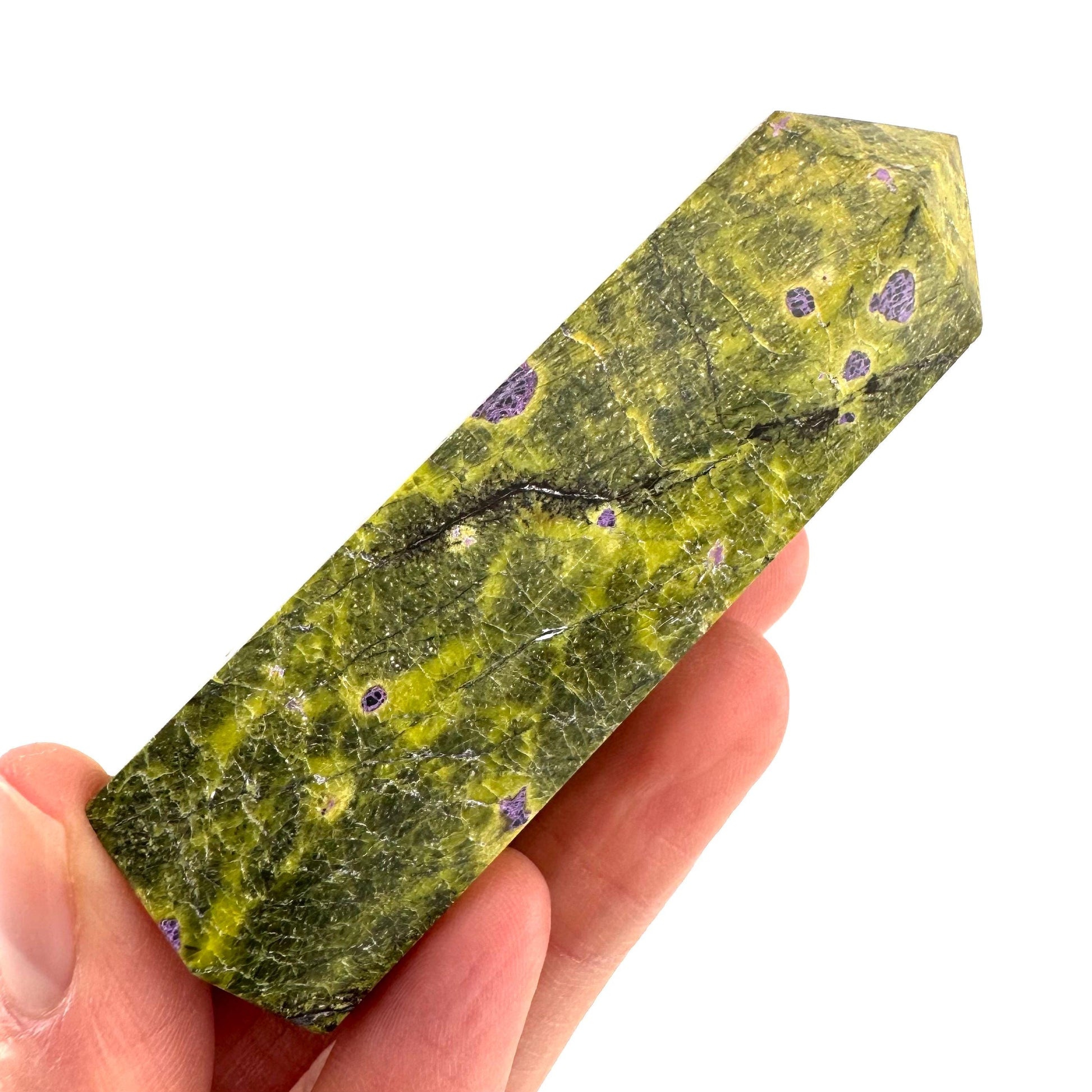 Atlantisite Crystal Point | Stichtite in Serpentine from Tasmania