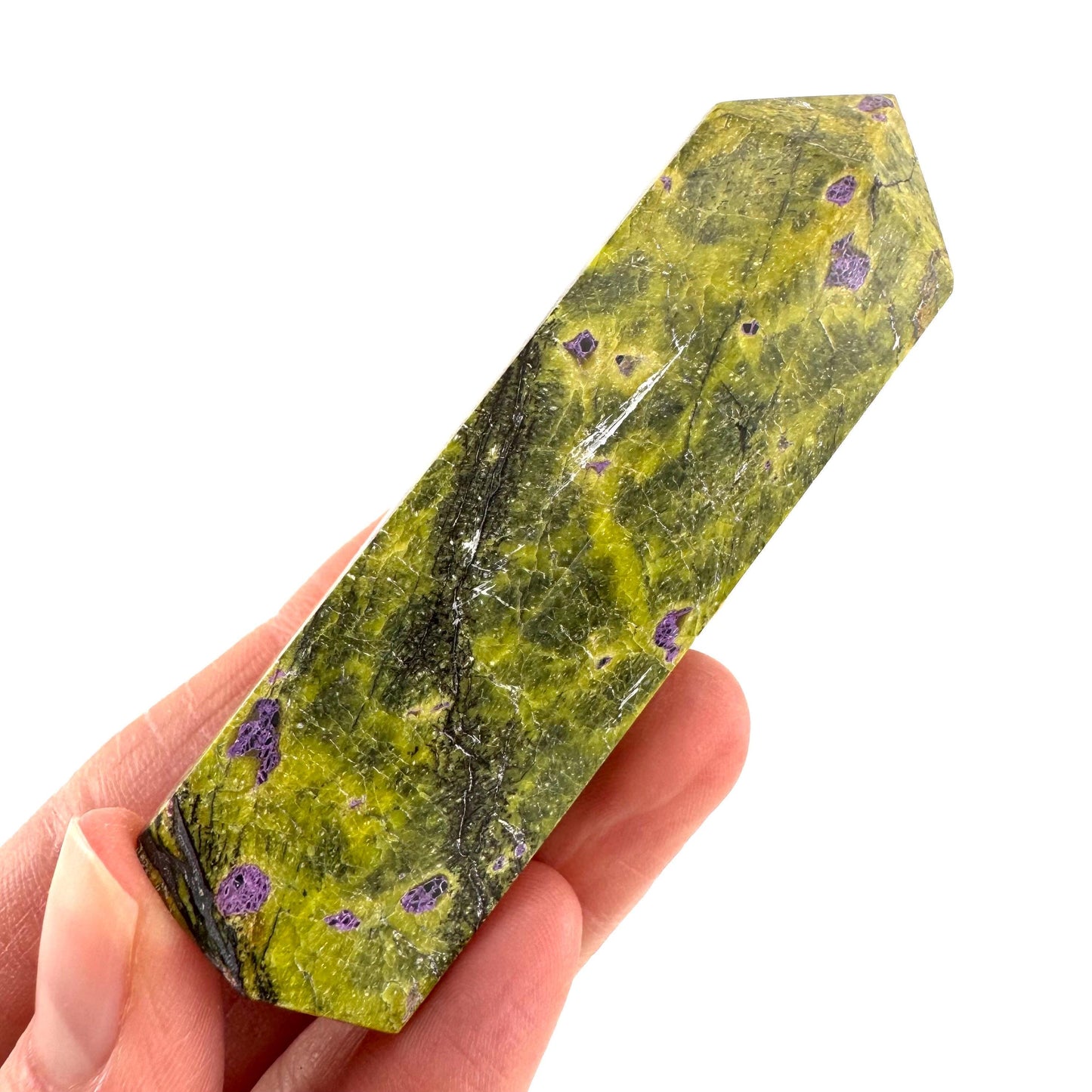 Atlantisite Crystal Point | Stichtite in Serpentine from Tasmania
