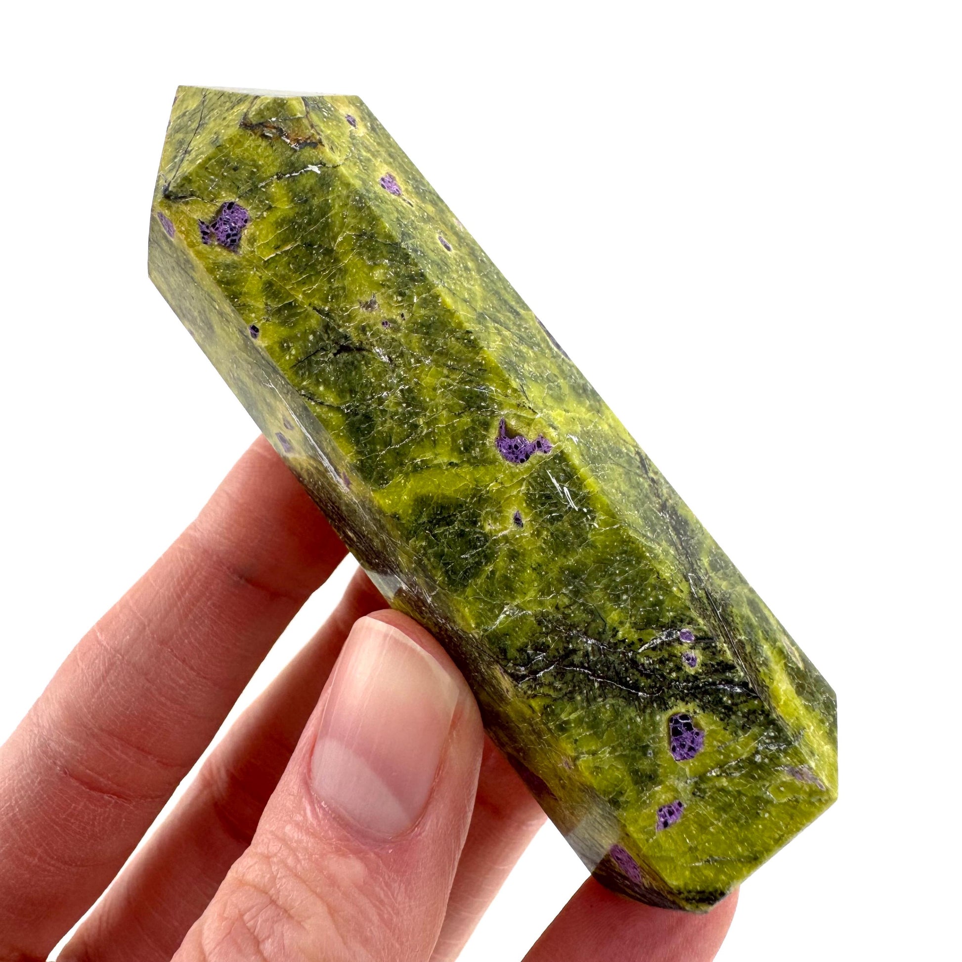 Atlantisite Crystal Point | Stichtite in Serpentine from Tasmania