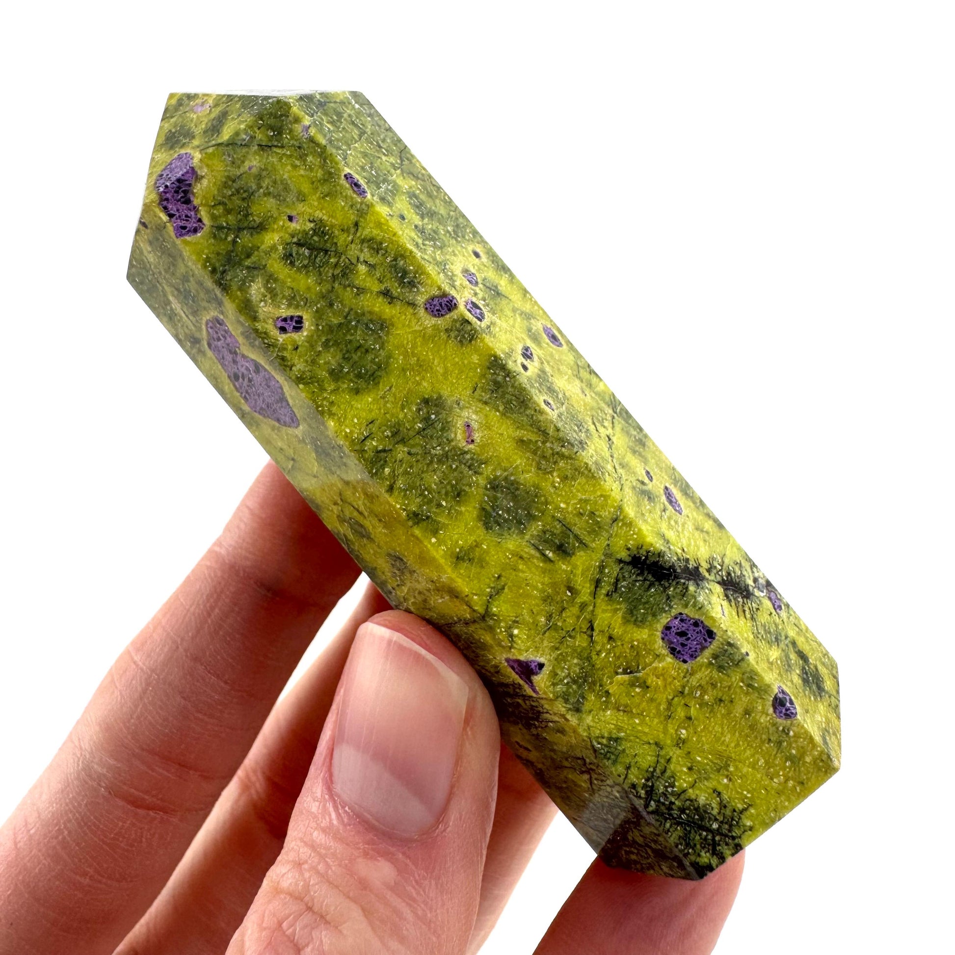 Atlantisite Crystal Point | Stichtite in Serpentine from Tasmania