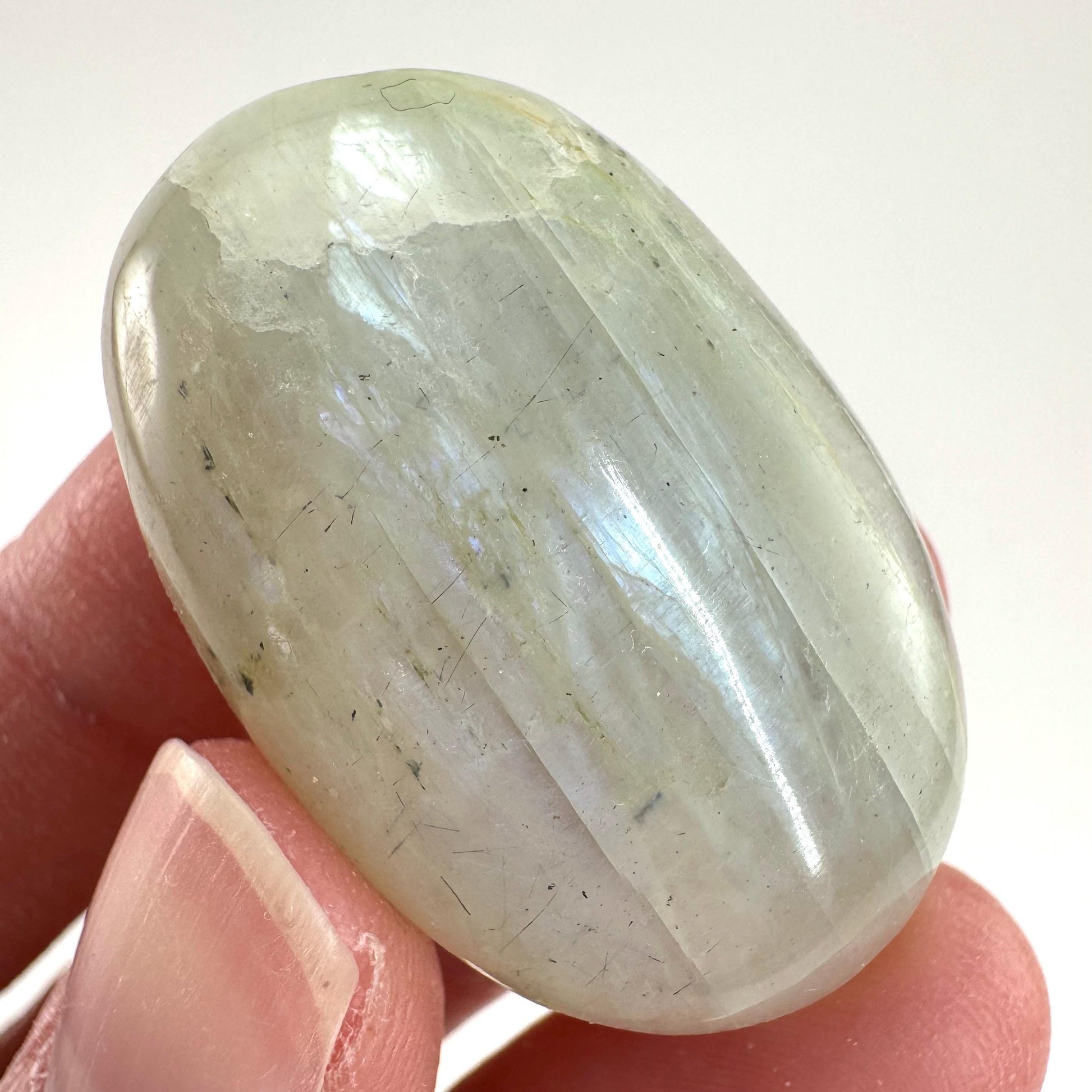 Flashy Garnierite Cabochon | Madagascar Moonstone Gemstone