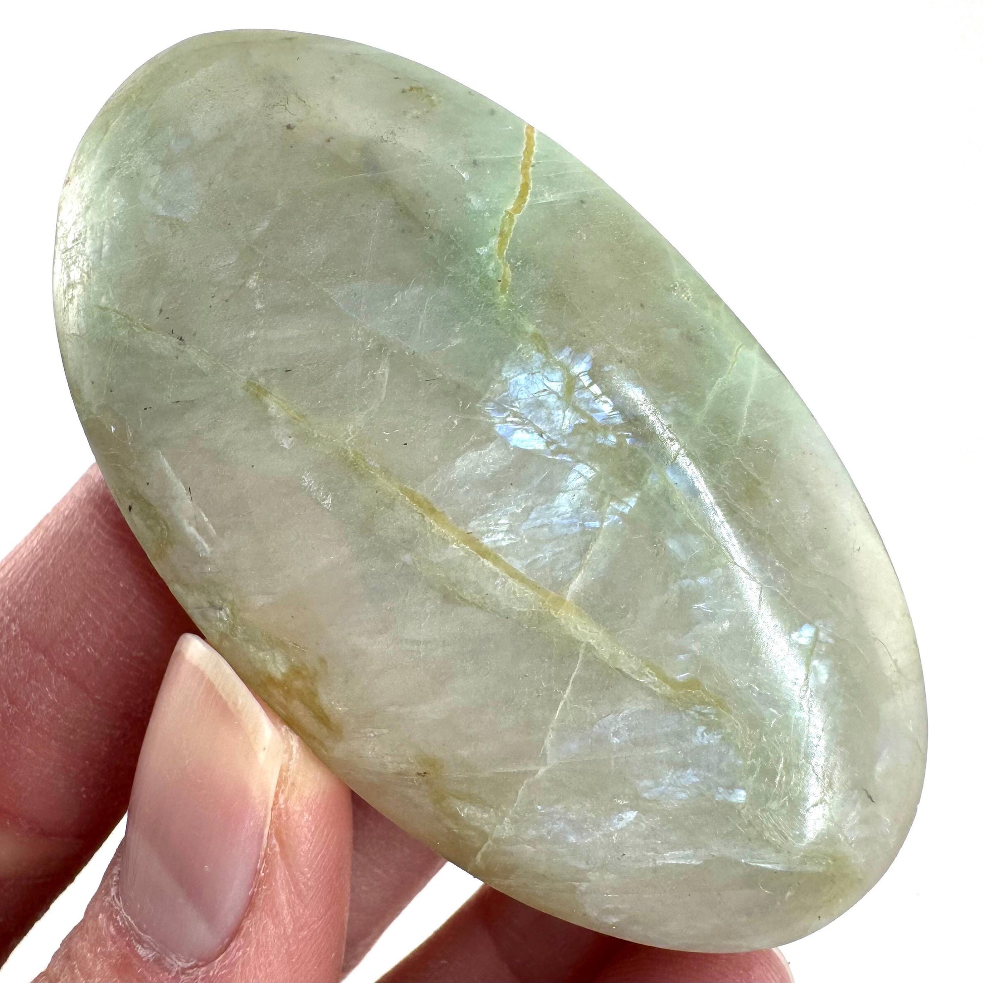 Flashy Garnierite Cabochon | Green Moonstone Gemstone