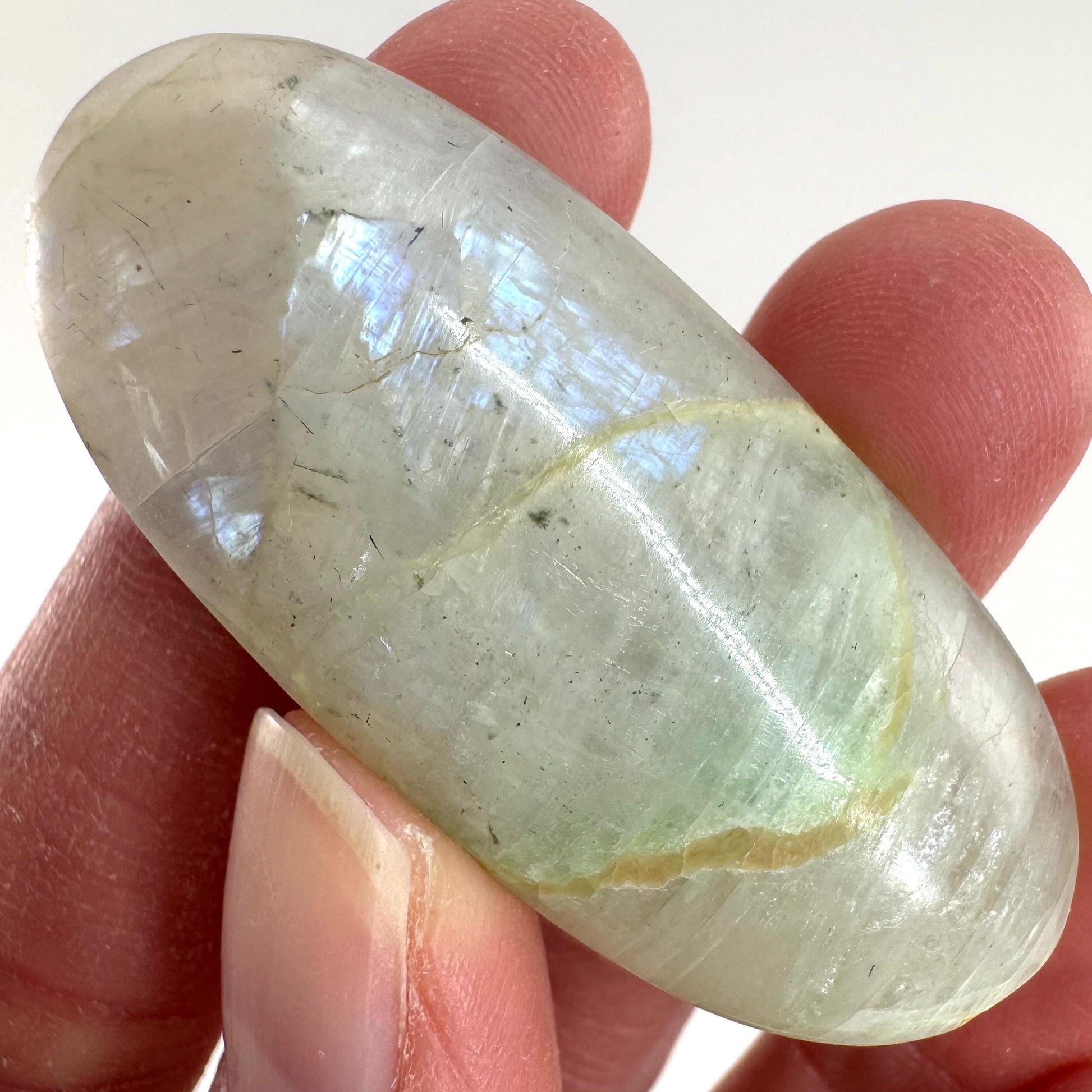 Flashy Garnierite Cabochon | Green Moonstone Gemstone