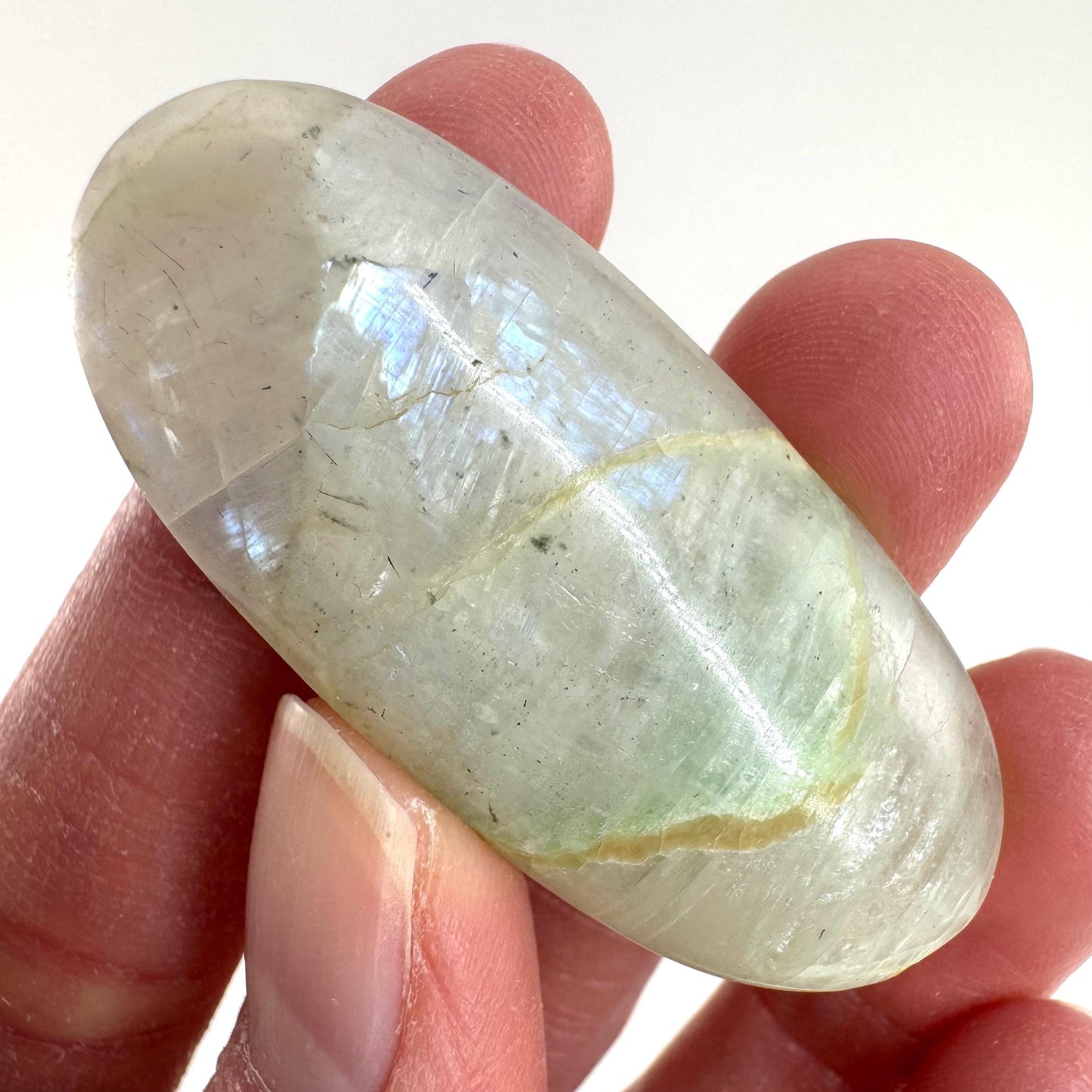 Flashy Garnierite Cabochon | Green Moonstone Gemstone