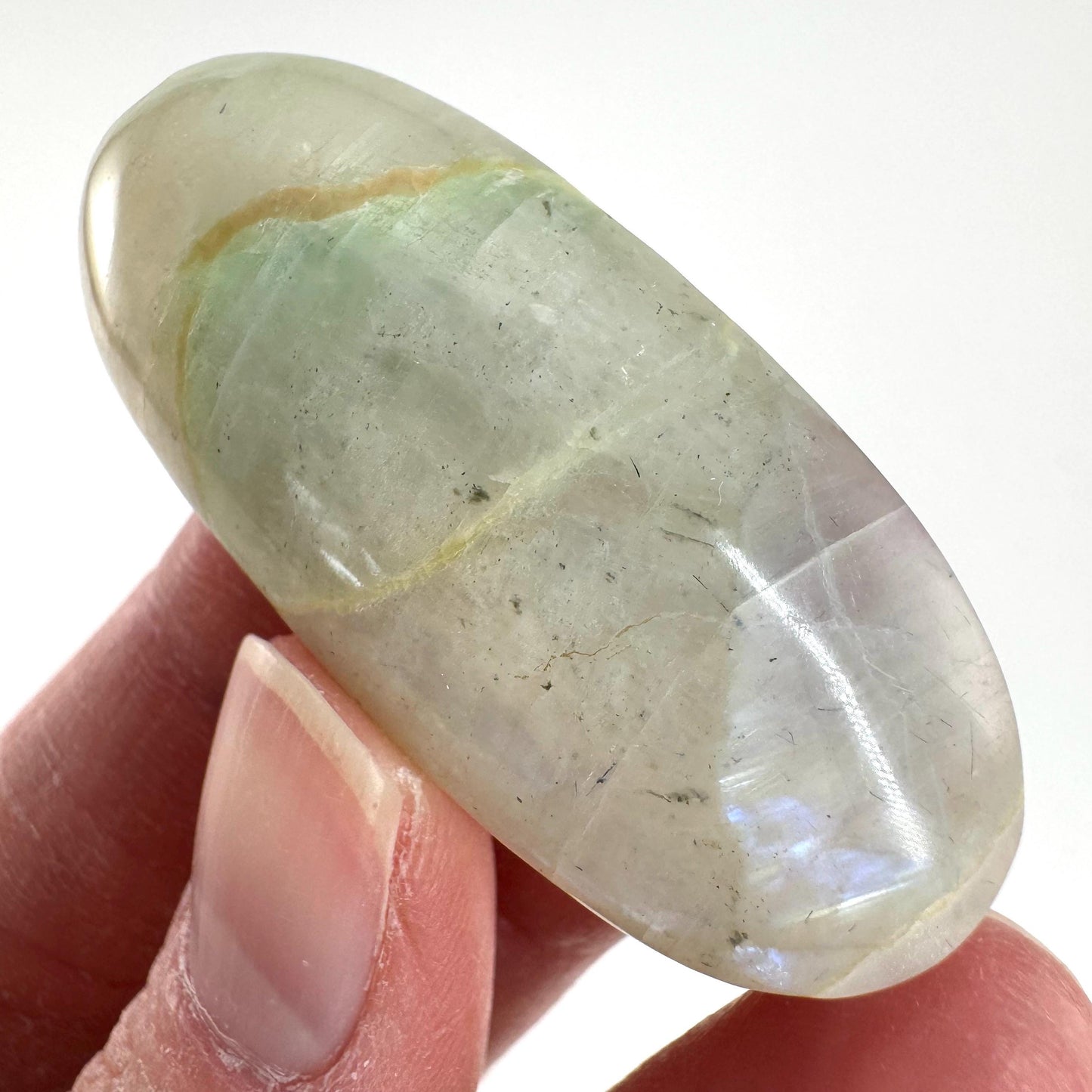 Flashy Garnierite Cabochon | Green Moonstone Gemstone