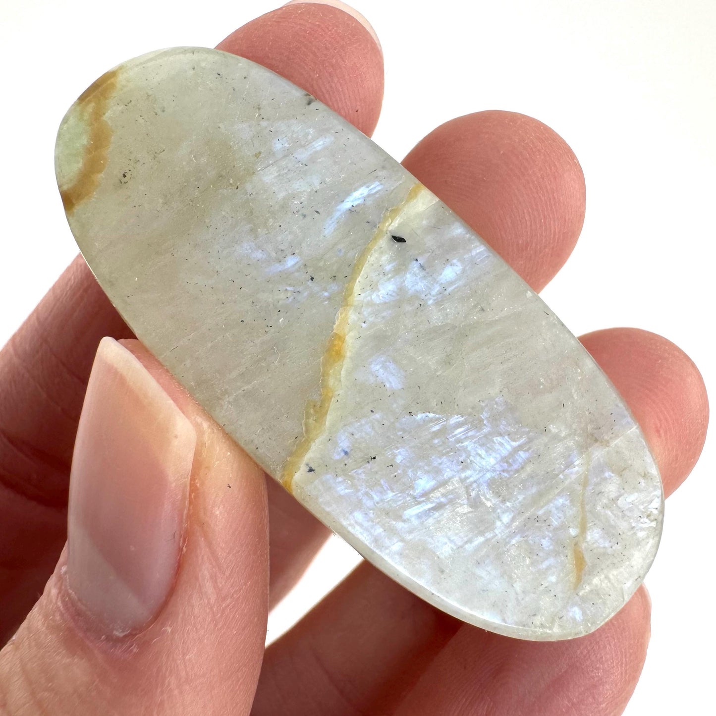 Flashy Garnierite Cabochon | Madagascar Moonstone Gemstone