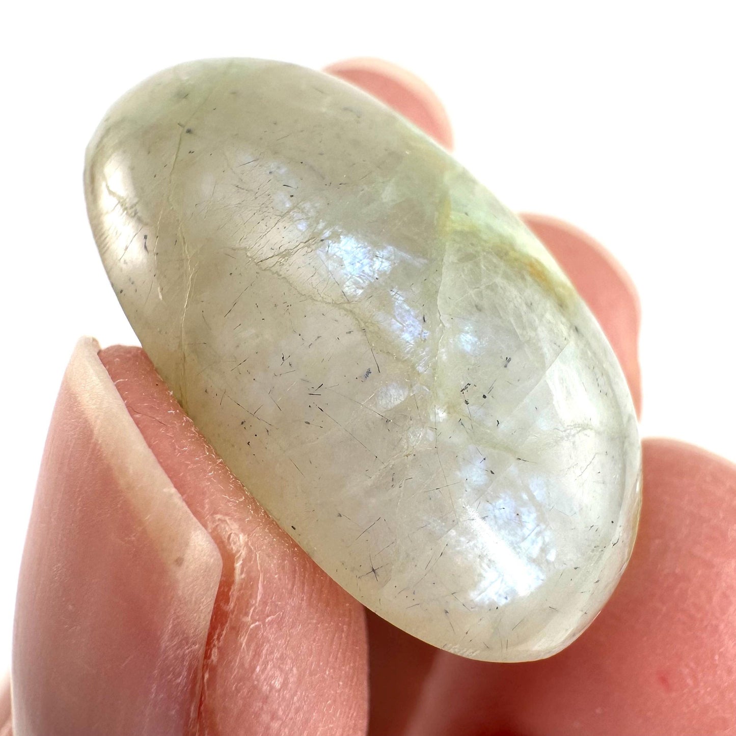 Flashy Garnierite Cabochon | Madagascar Moonstone Gemstone