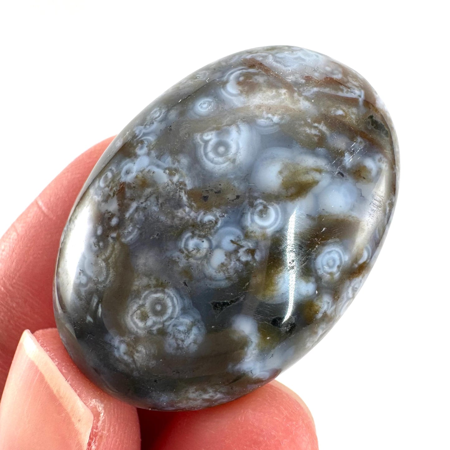 Orbicular Ocean Jasper Cabochon | Natural Gemstone