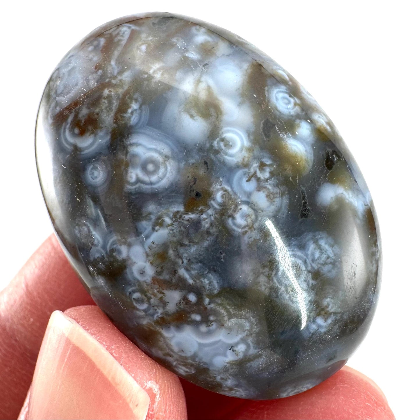 Orbicular Ocean Jasper Cabochon | Natural Gemstone
