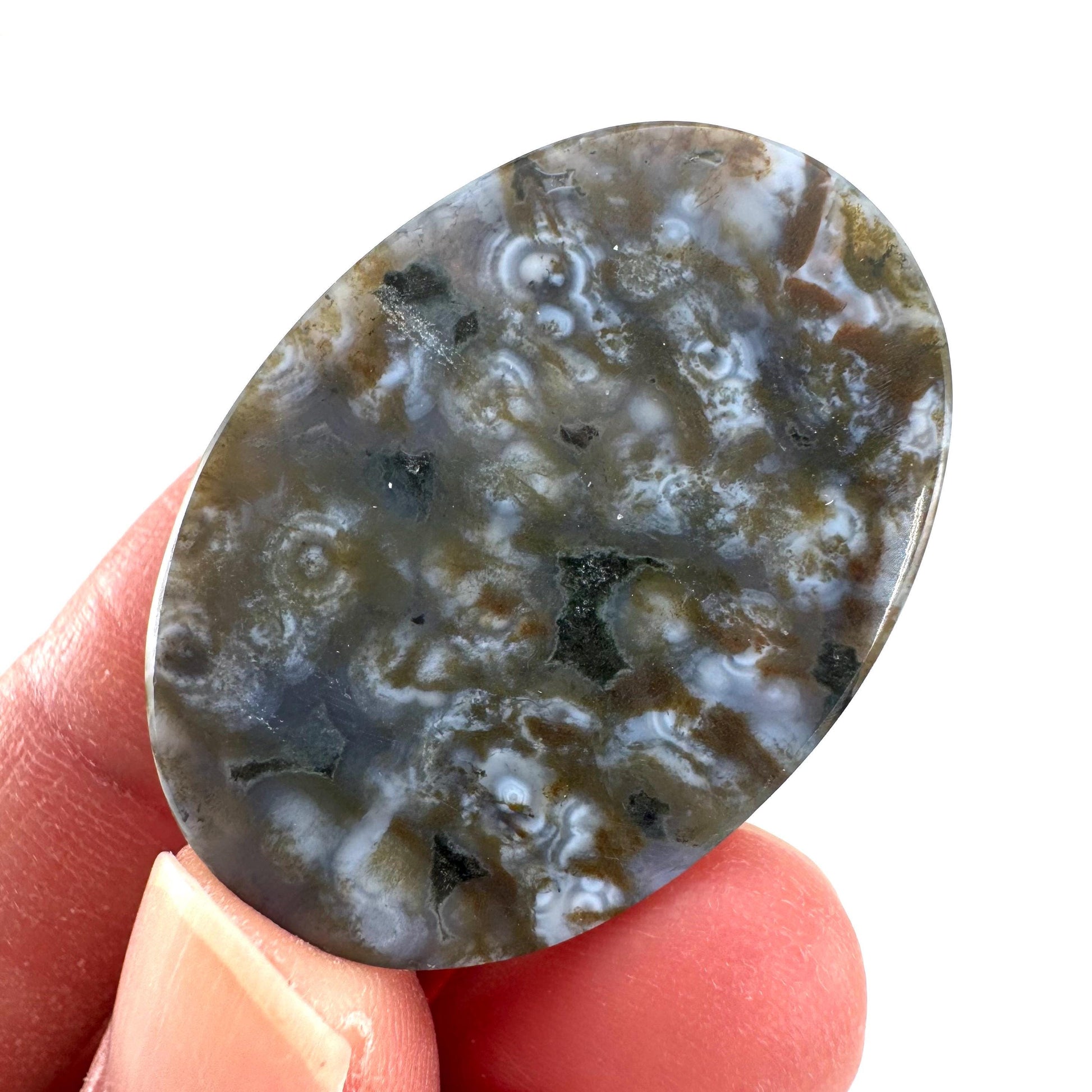 Orbicular Ocean Jasper Cabochon | Natural Gemstone