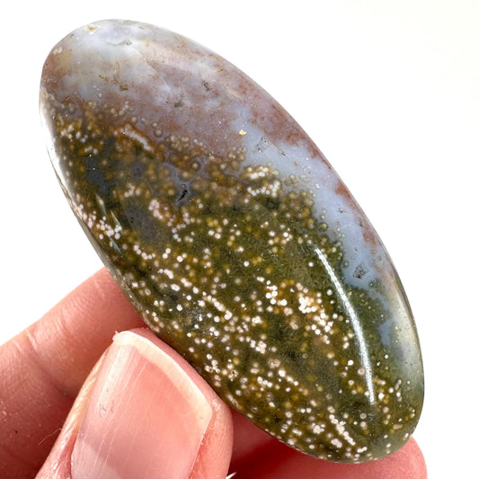 Orbicular Ocean Jasper Cabochon | Natural Gemstone