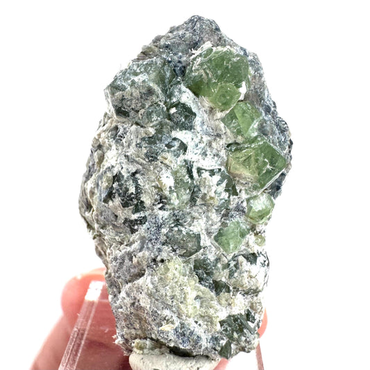 Demantoid Garnet on Matrix | raw green crystal, mineral specimen from Pakistan