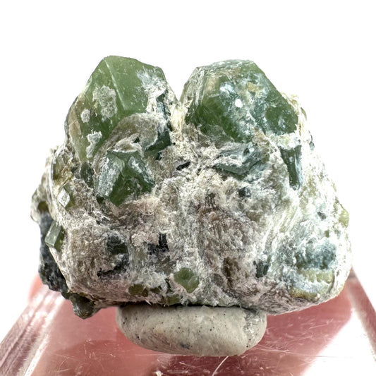 Demantoid Garnet on Matrix | raw green crystal, mineral specimen from Pakistan