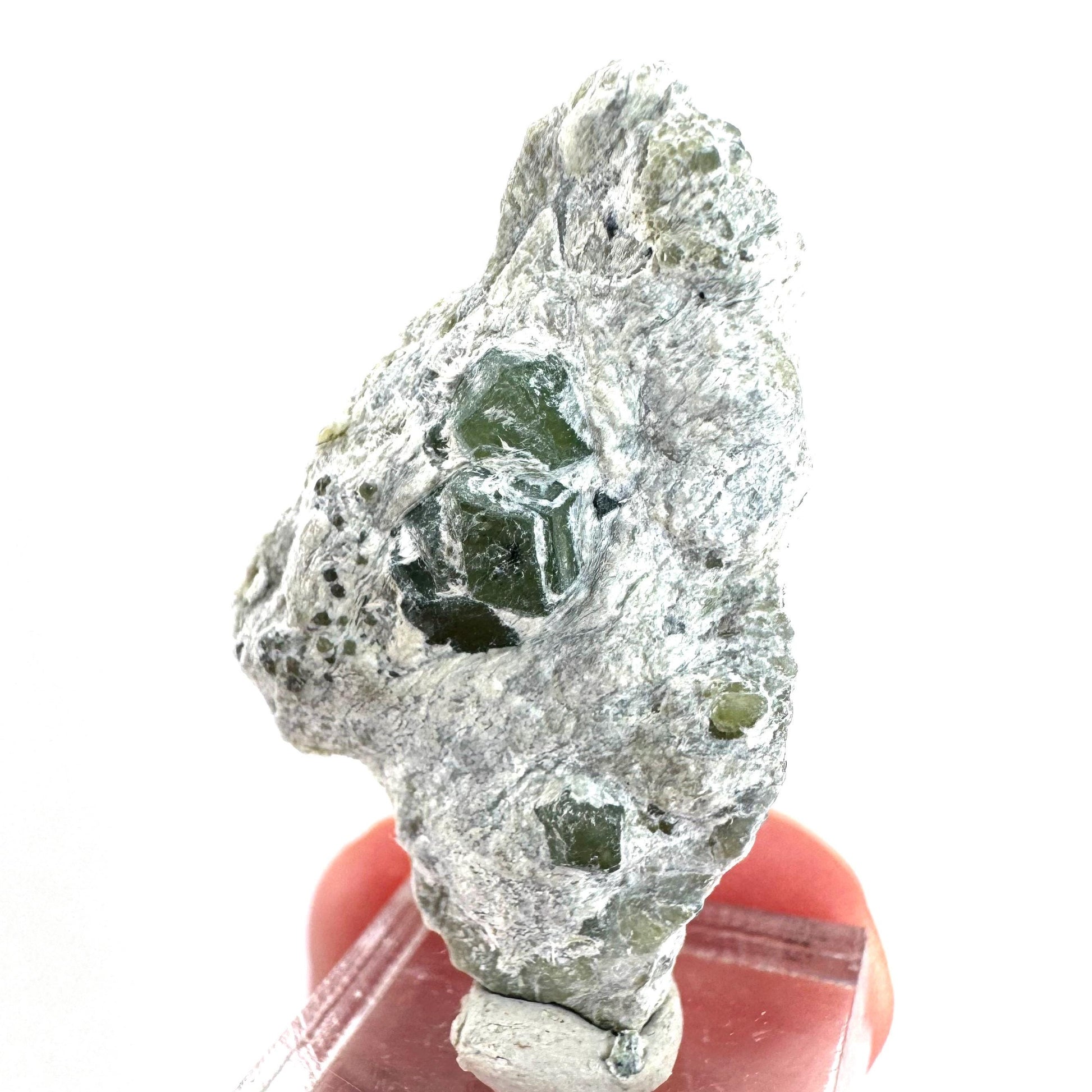 Demantoid Garnet on Matrix | raw green crystal, mineral specimen from Pakistan
