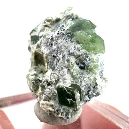 Demantoid Garnet on Matrix | raw green crystal, mineral specimen from Pakistan