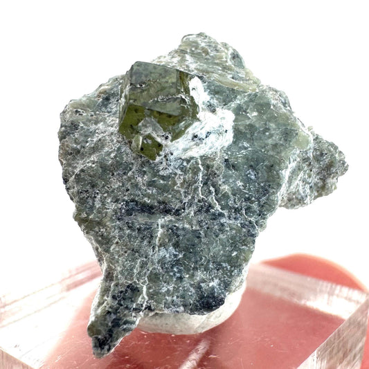 Demantoid Garnet on Matrix | raw green crystal, mineral specimen from Pakistan
