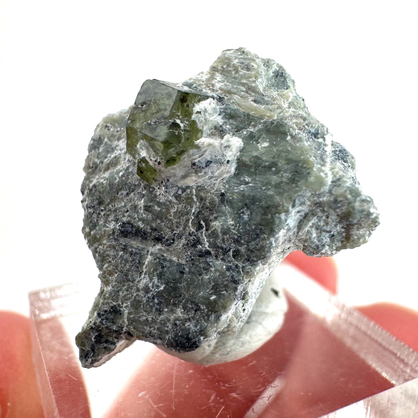 Demantoid Garnet on Matrix | raw green crystal, mineral specimen from Pakistan