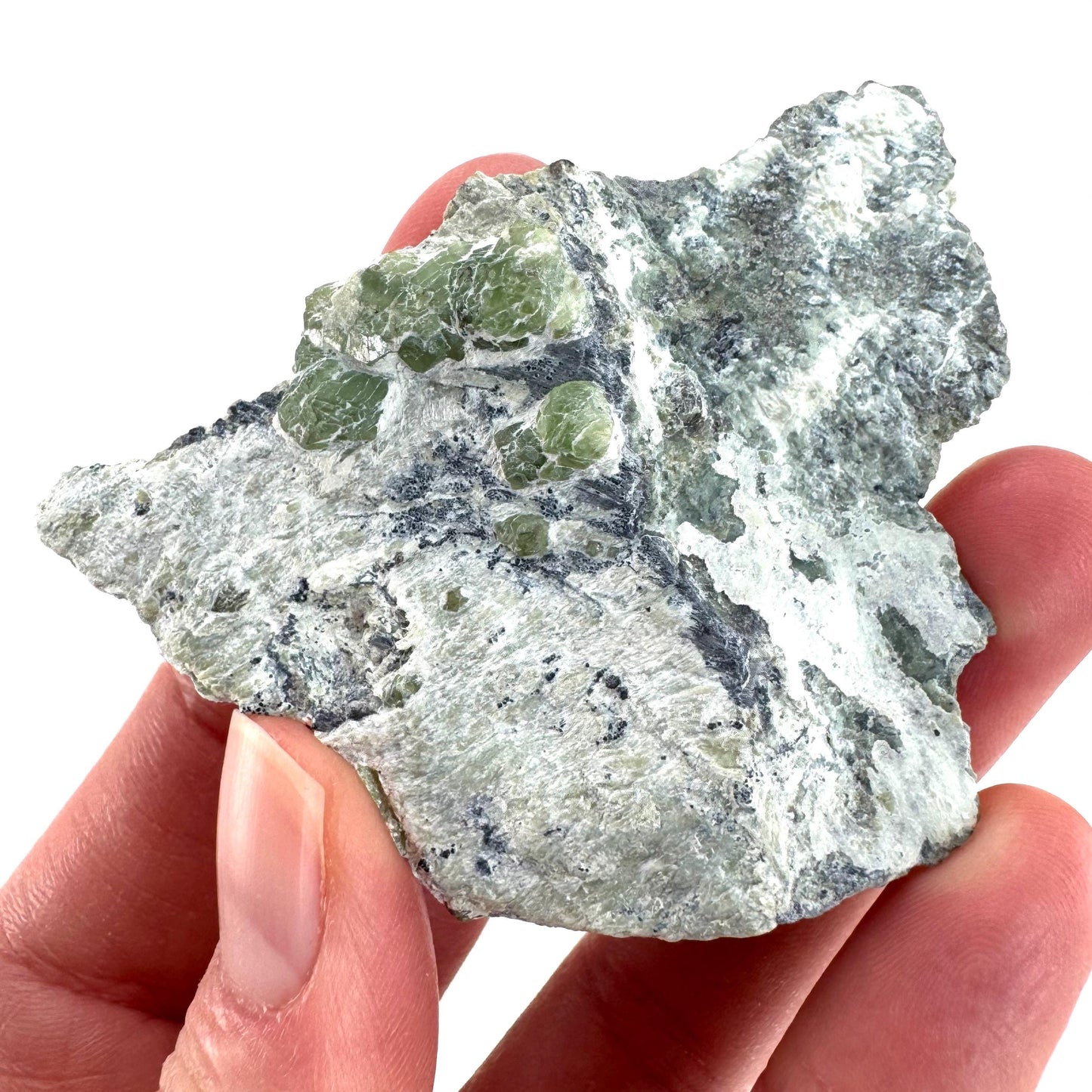 Demantoid Garnet on Matrix | raw green crystal, mineral specimen from Pakistan