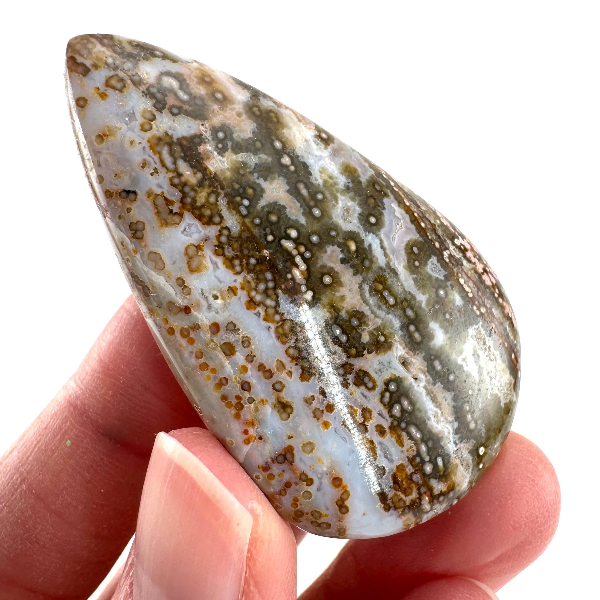 Orbicular Ocean Jasper Cabochon | Natural Gemstone