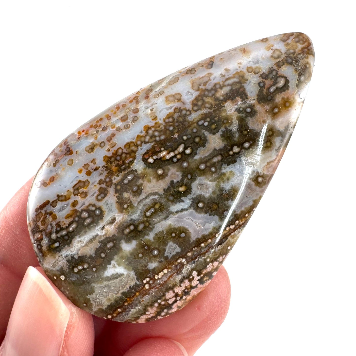 Orbicular Ocean Jasper Cabochon | Natural Gemstone