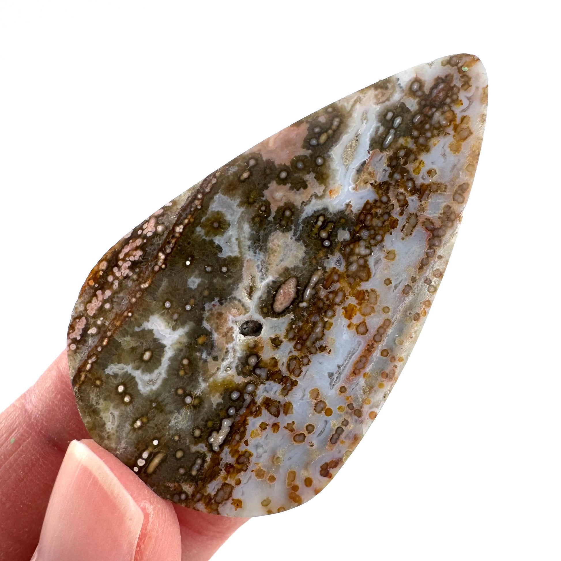 Orbicular Ocean Jasper Cabochon | Natural Gemstone