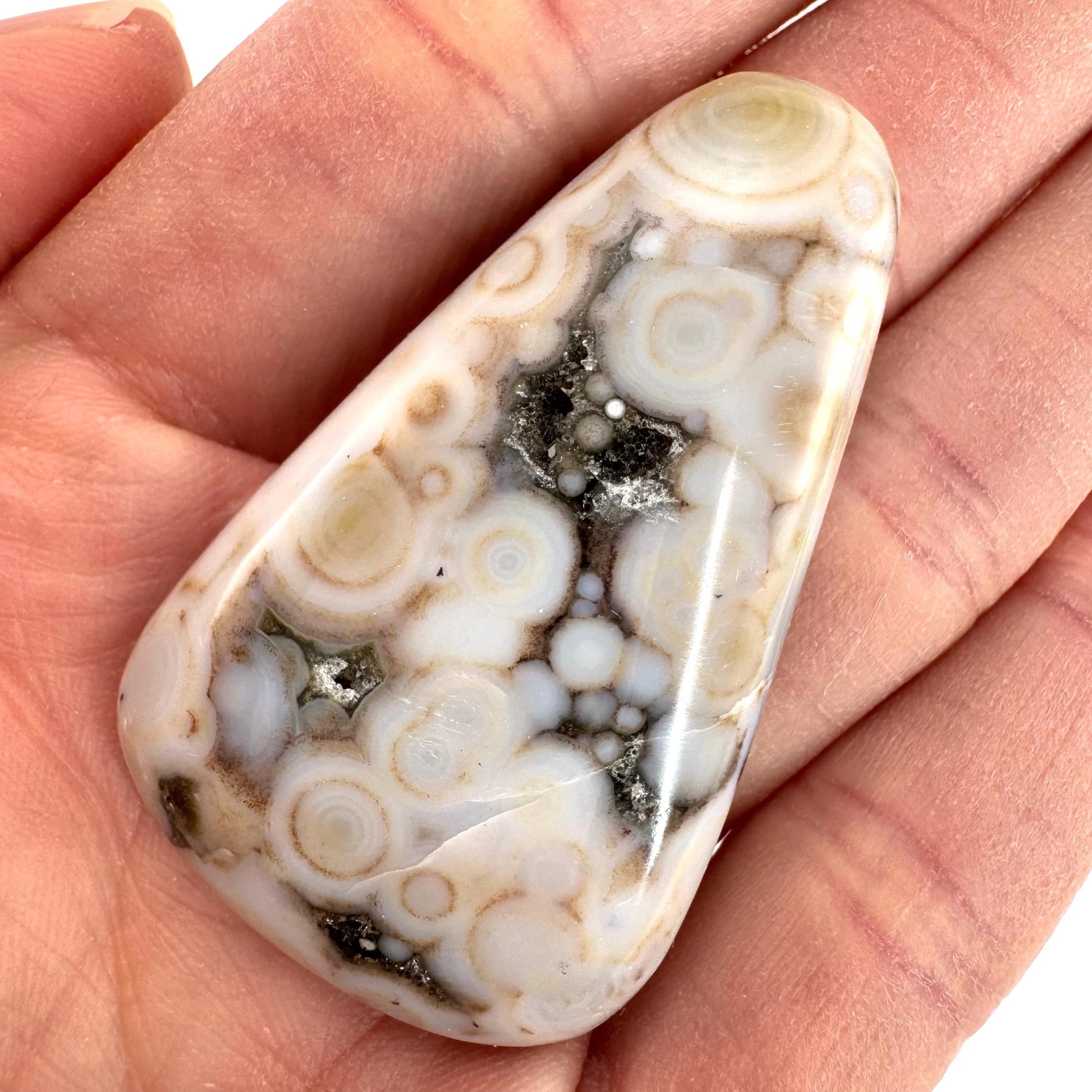 Orbicular Ocean Jasper Cabochon | Natural Gemstone