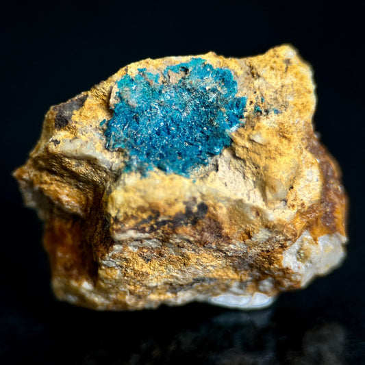Langite on Matrix | blue crystal, rare mineral specimen from Ireland