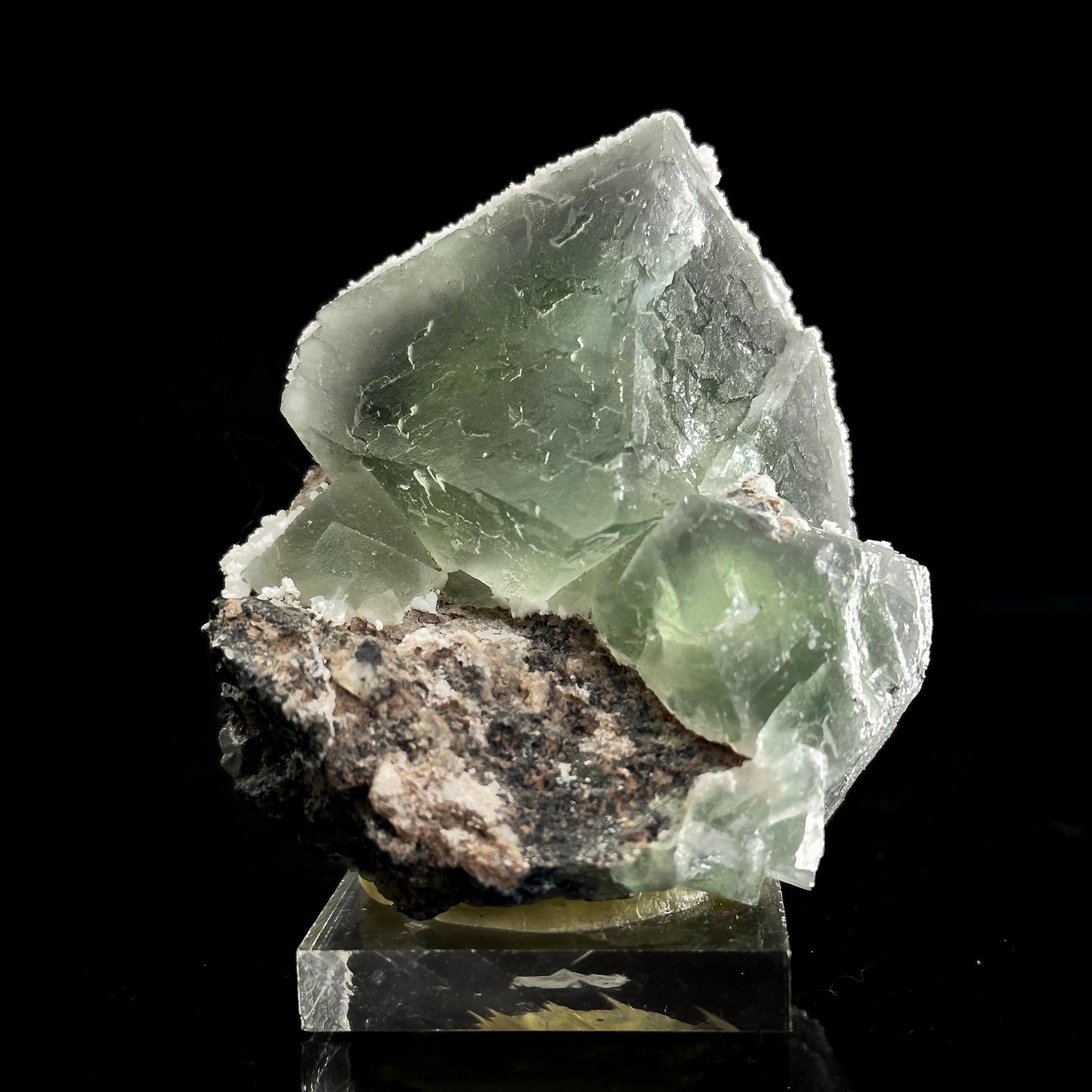 Fluorite | natural green crystal cluster, mineral specimen from China