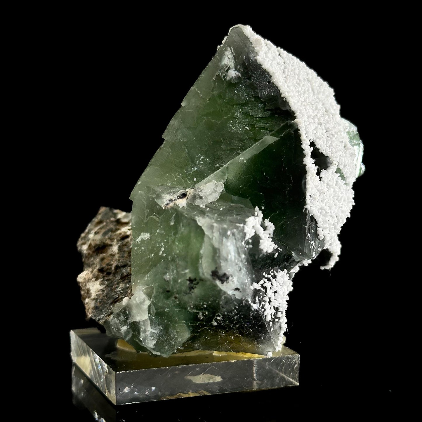 Fluorite | natural green crystal cluster, mineral specimen from China