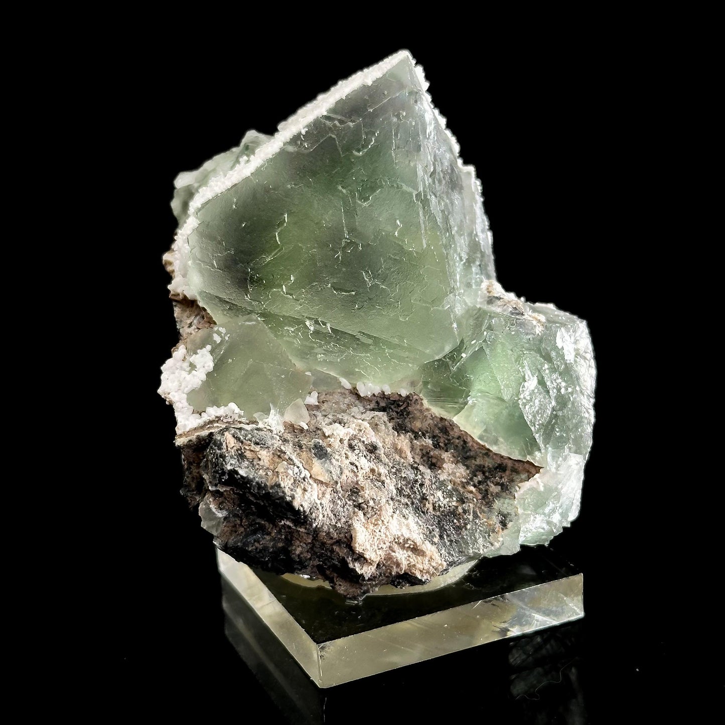 Fluorite | natural green crystal cluster, mineral specimen from China