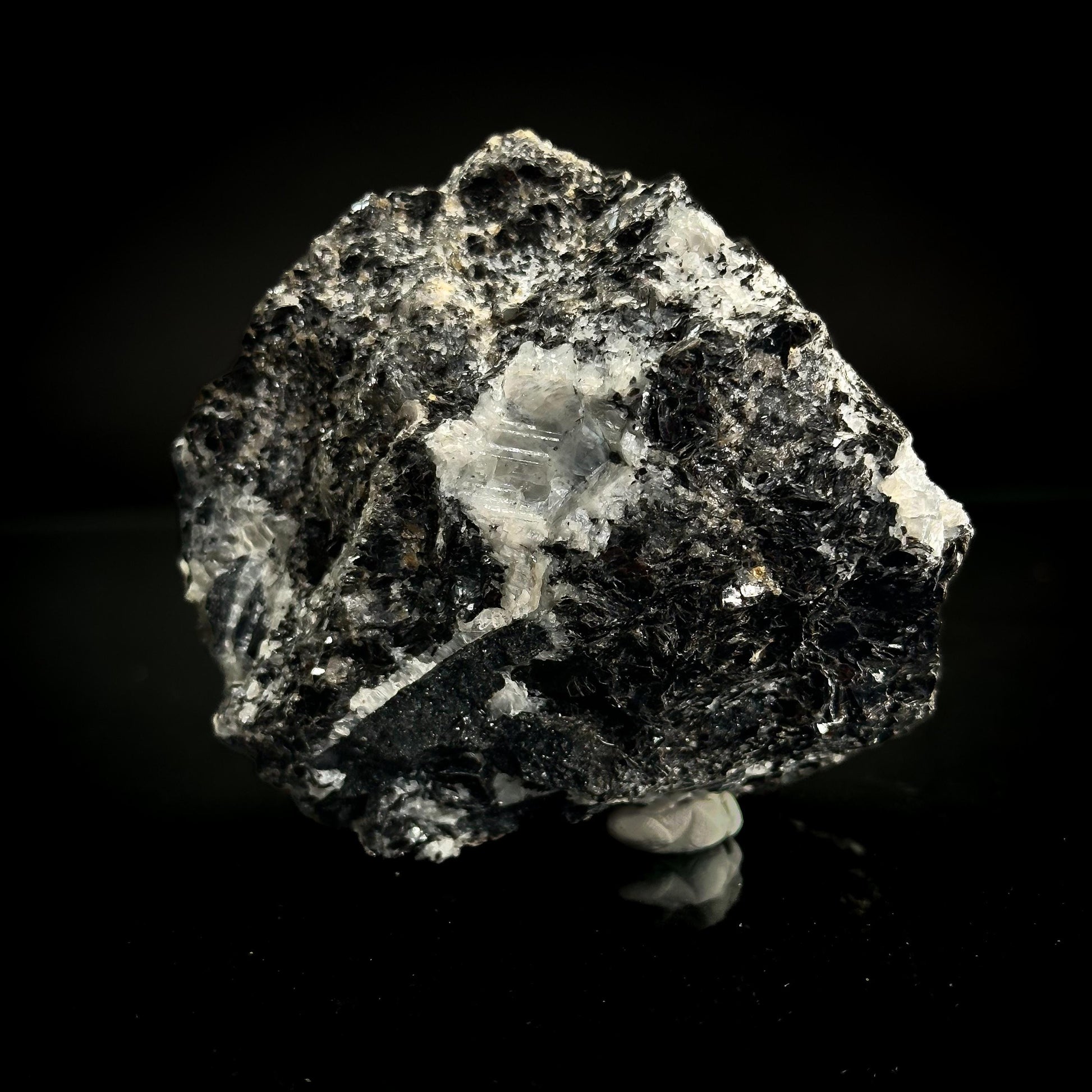 Sapphirine on Matrix | dark blue crystal, rare mineral specimen from Madagascar